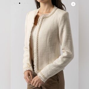 Elegant Cream Tweed Jacket